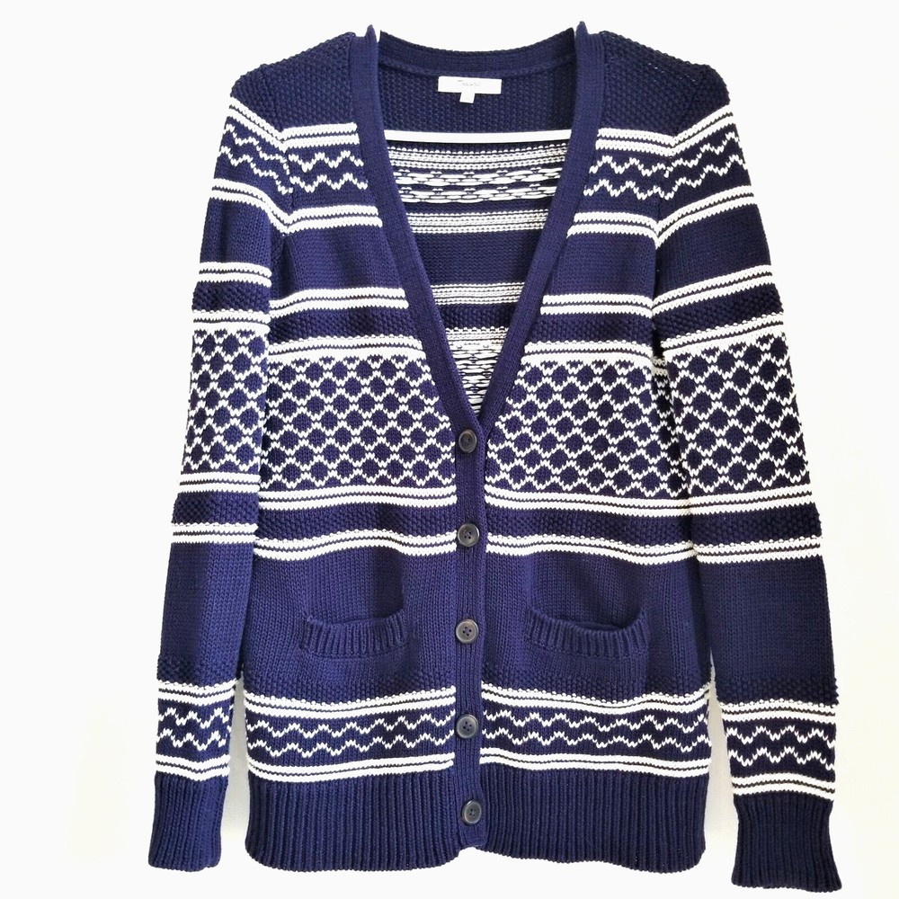 Madewell cotton cardigan navy Coastal Sweater